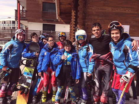 Entrenamientos de esquí en Sestriere